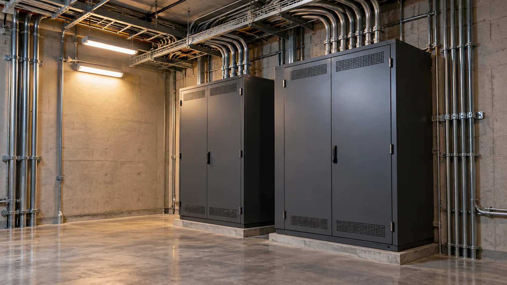 Sala técnica interior para distribución eléctrica de una discoteca