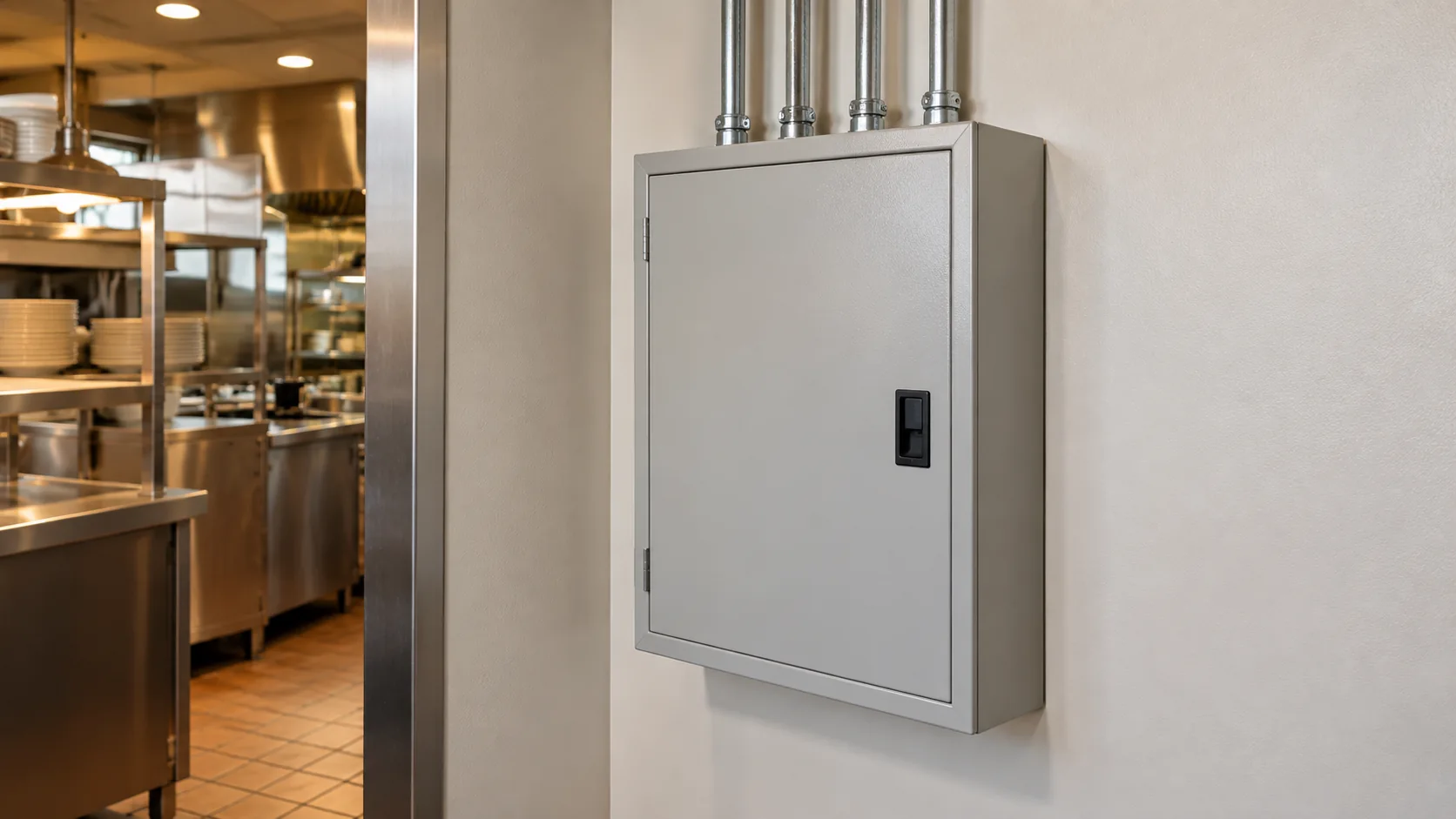 Cuadro eléctrico interior de un establecimiento de hostelería